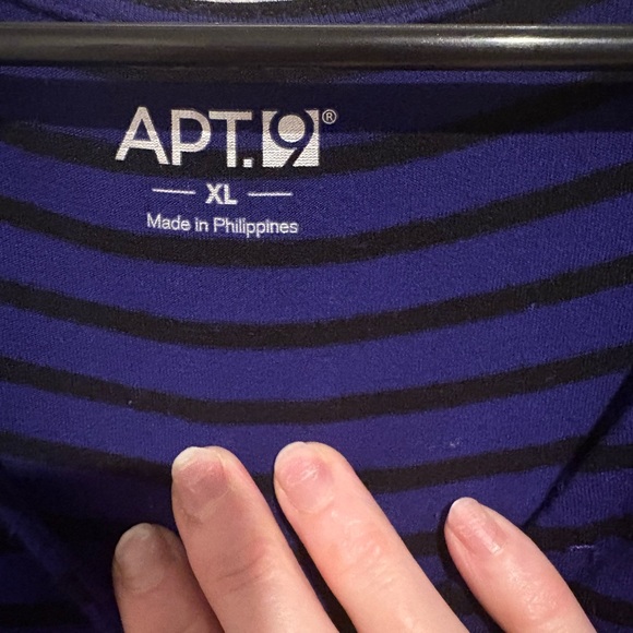 Apt. 9 Striped Knit Top in Blue and Black - Picture 3 of 3